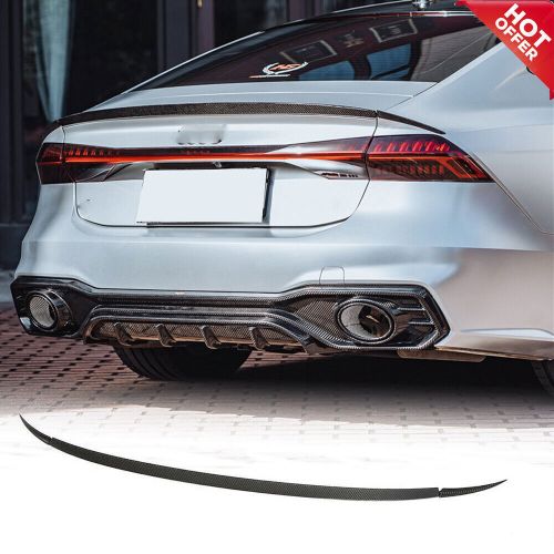 For audi a7 sline s7 rs7 4-door 2019-2021 carbon fiber rear trunk spoiler wing h