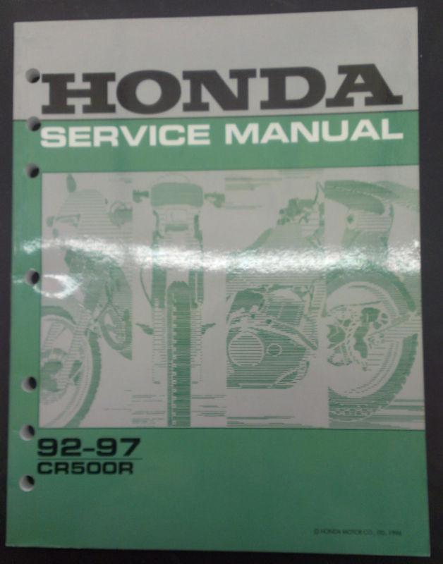 Honda genuine shop / service manual for 1992-1997 cr500r