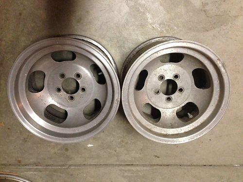 (2) rocket racing mag slotted 14" wheels 5x4 mopar 14x7