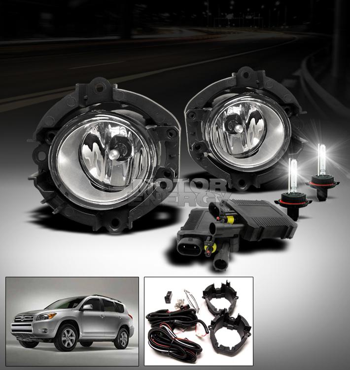 2006 2007 2008 toyota rav4 jdm bumper clear fog light lamp+8000k hid+harness kit