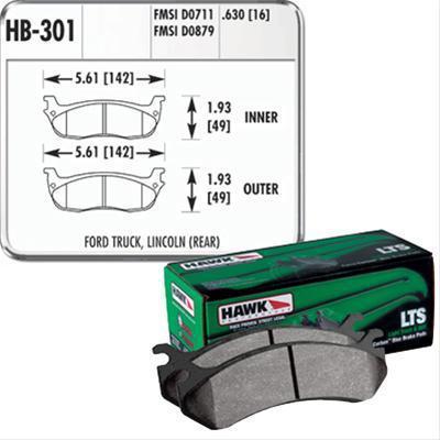 Hawk performance lts brake pads hb301y-630