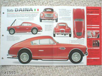 Siata daina imp brochure: 1950,1951,1952,