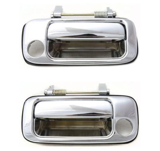 New outside exterior door handle chrome pair set autokit for toyota land cruiser