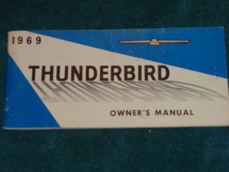 1969 ford thunderbird owner's manual / original guide book!!!