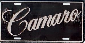 Chevrolet camaro license plate black new !!!