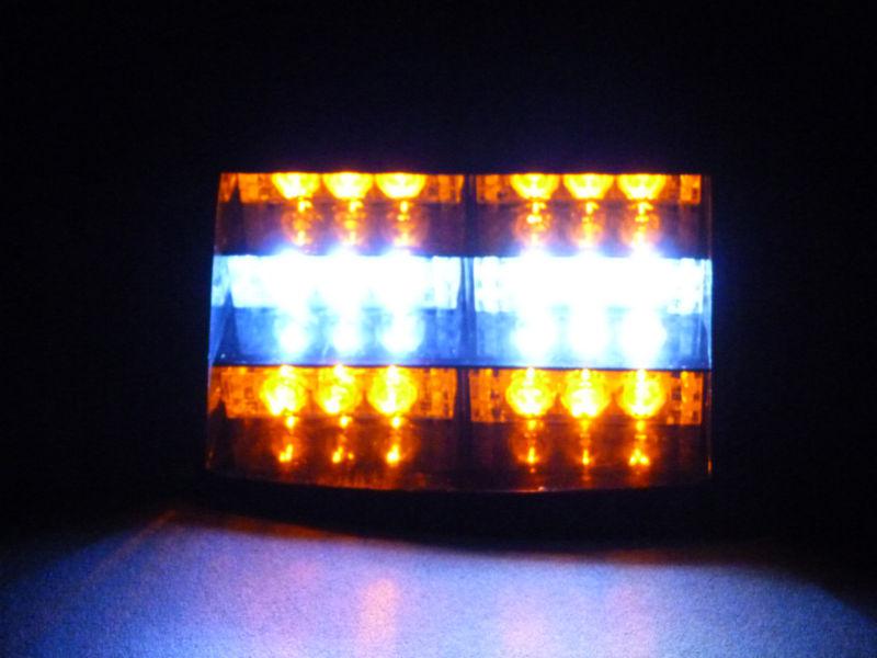 Amber white 18 led emergency car dash window warning strobe flashing lights 12v