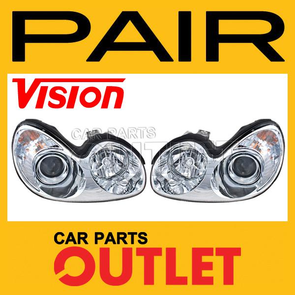 New head light lamp fits 2002-2005 hyundai sonata left+right pair assembly 03 04