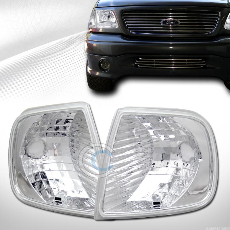 Depo chrome clear signal parking corner light lamp 97-02 03 ford f150 expedition