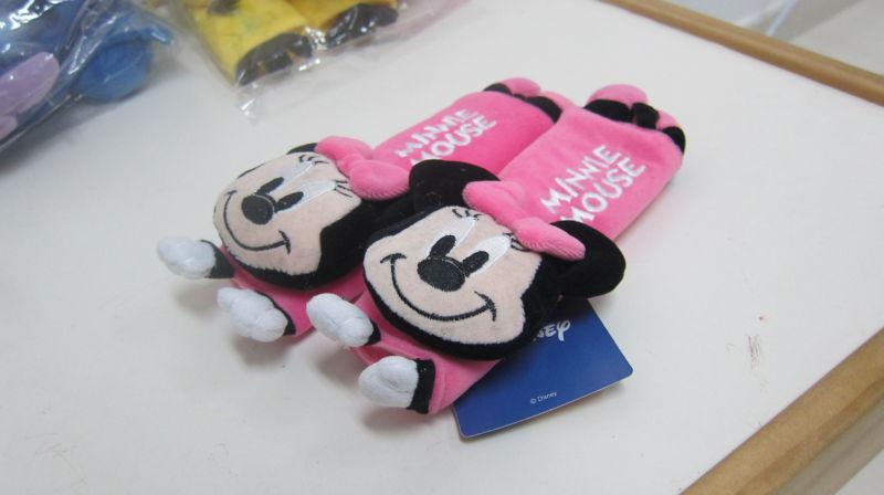 Seat belt shoulder pad minnie mouse head soft for baby stroller or motors car