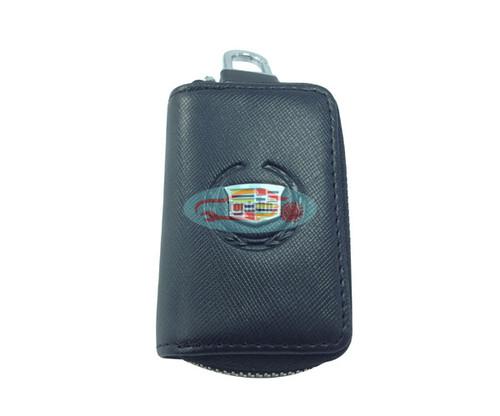 Black leather cover remote key case bag for srx cts-v cts v cts sts xlr 