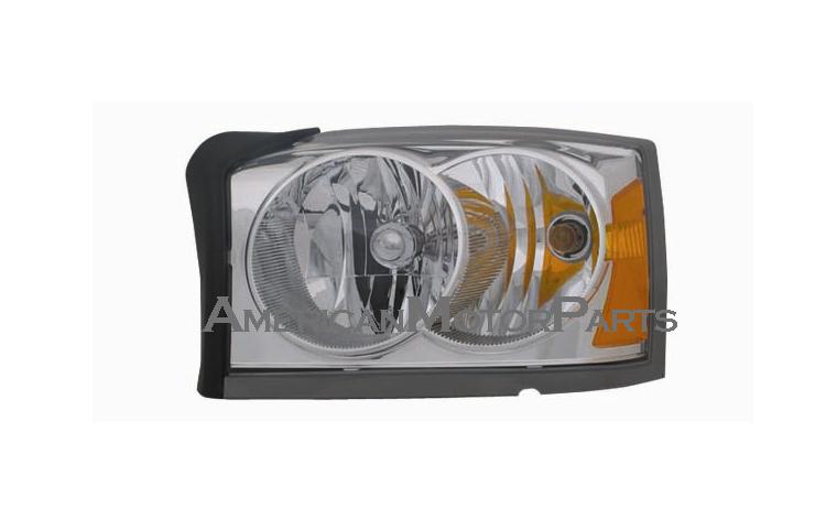 Depo driver & passenger replacement headlight w/o black bezel 05-07 dodge dakota