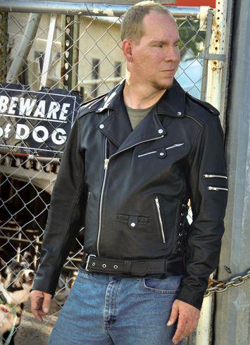 River road ironclad perforated leather jacket size 42