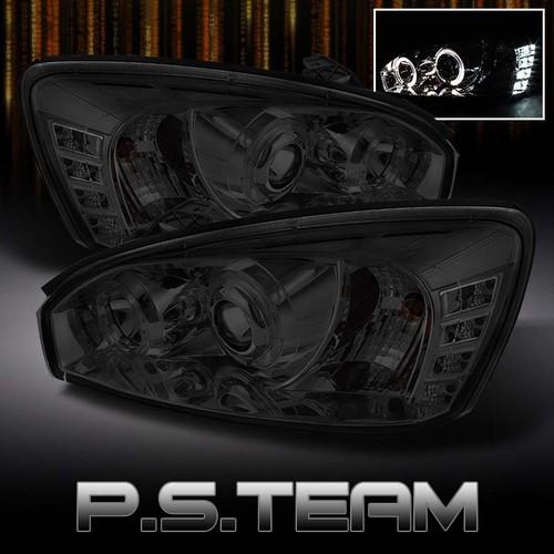 Smoked 04-08 chevy malibu halo projector led headlights lamps lights left+right