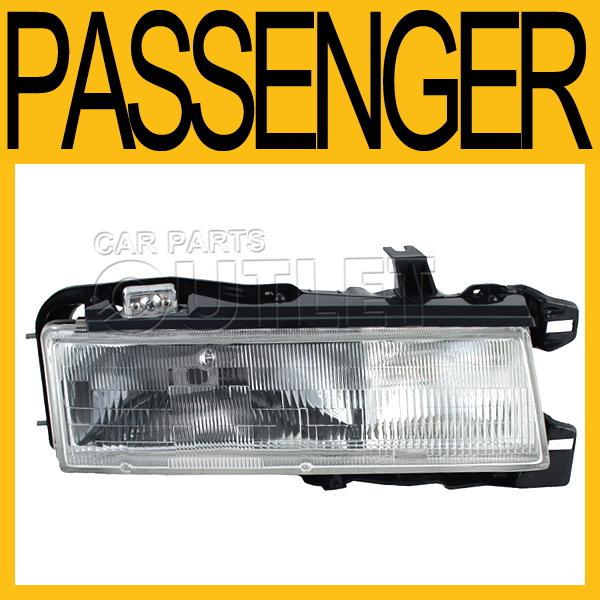 87-88 nissan maxima head light lamp black trim right passenger side new assembly