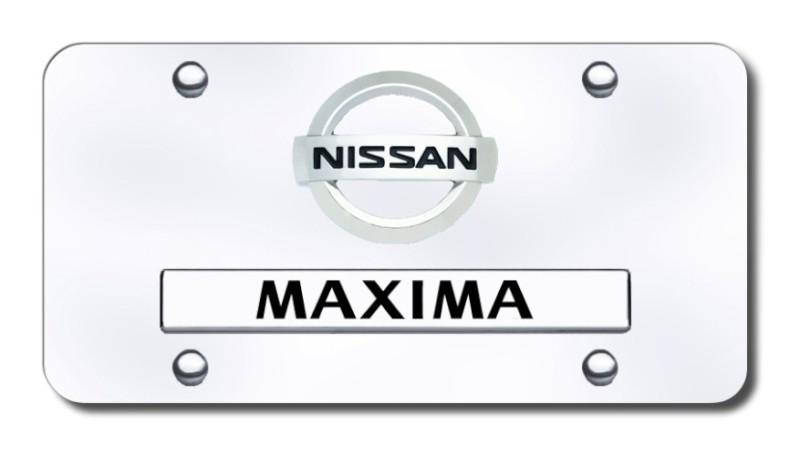 Nissan dual maxima (new) chr/chr license plate made in usa genuine