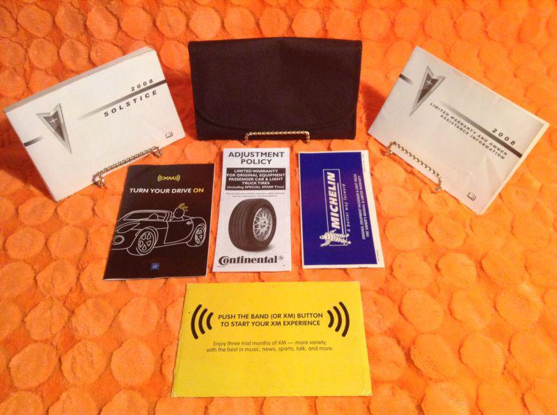 <<original factory>> 2008 pontiac solstice owners manual complete package set 