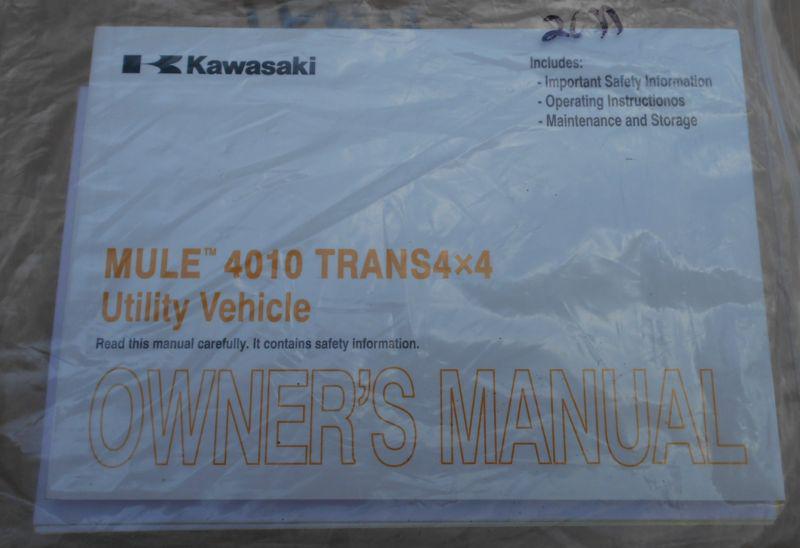 '11 kawasaki mule 4010 trans 4x4 utility vehicle owners manual 2011 mule 