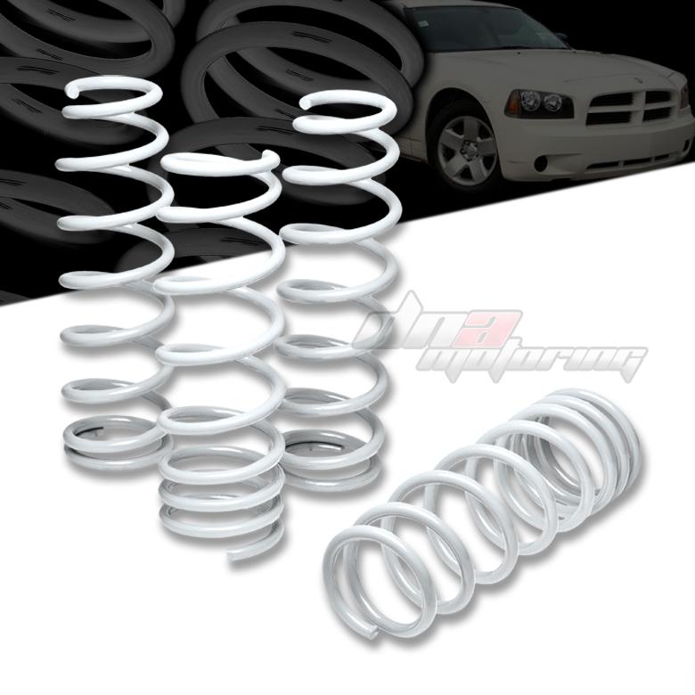 06-10 dodge charger/300 white 1.5" drop suspension lowering springs/spring 255lb