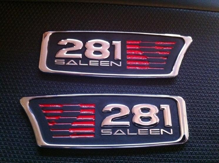 1999 2000 01 02 03 2004 ford mustang saleen s281 s-281 front fender emblems pair