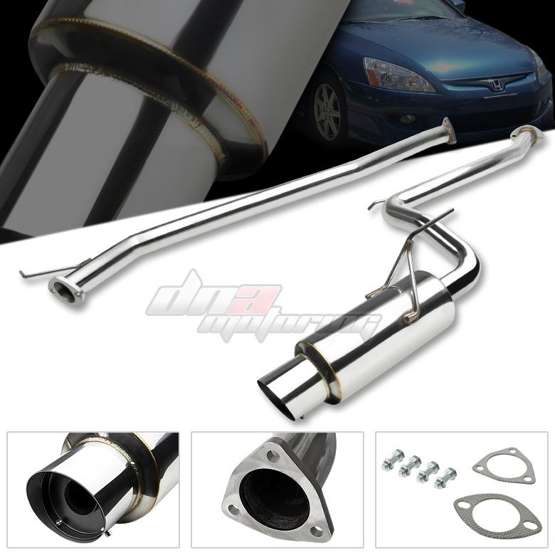 03-06 honda accord cm7/cm8 4cyl 4" tip muffler catback/cat back exhaust system