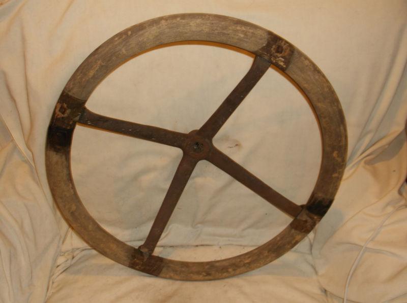 Vintage model t era wooden 4 spoke steering wheel 15” buick reverse drop antique