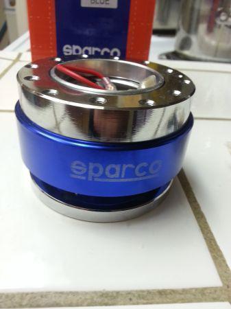 New 6 bolt blue steering wheel quick release hub universal sparco, nrg,momo,