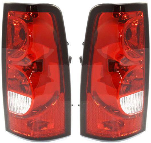 04-07 silverado taillights taillamps rear brake light lamp left & right pair set