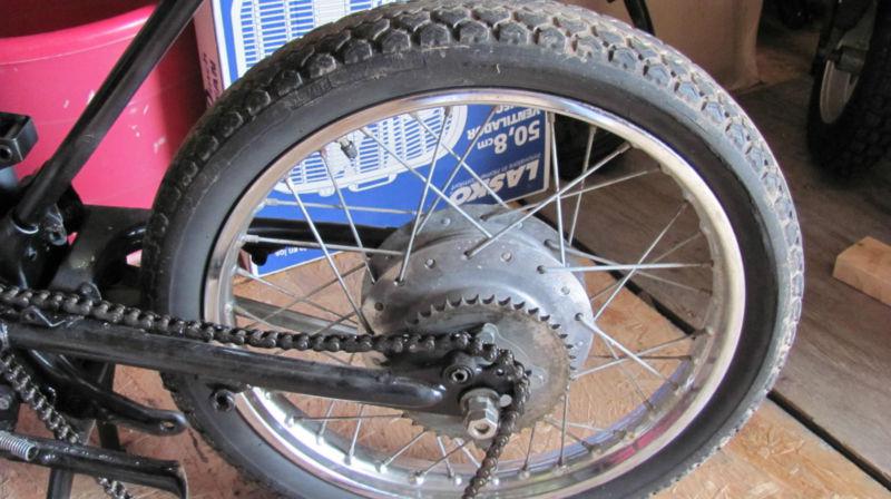  1971 yamaha cs3 cs 3 200 rear wheel with brakes hub complete