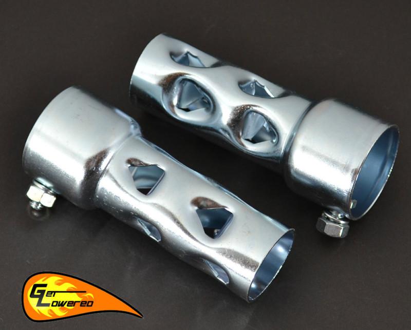 4" long mini drag pipe baffles for 2" exhaust on harley motorcycle pipes