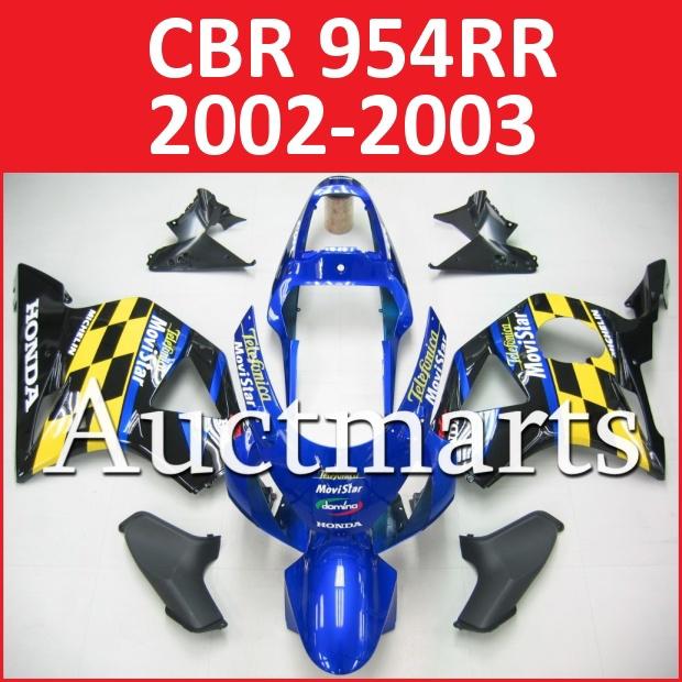 Fit honda 02 03 cbr954rr cbr 954 rr 2003 2004 fairing kit abs plastics f2 a01