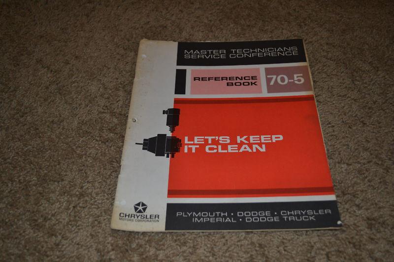 Vehicle emissions service training book 1970 dodge plymouth chrysler