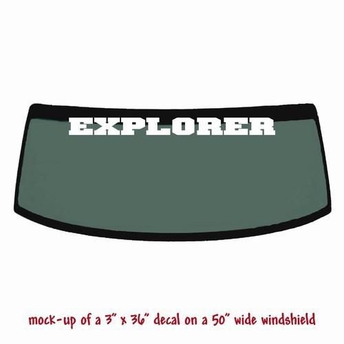 Explorer - windshield banner decal sticker v5