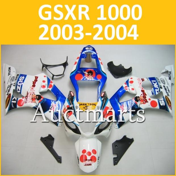 Fit suzuki 03 04 gsxr 1000 gsx-r1000 2003 2004 fairing k4 bodywork d13 b12