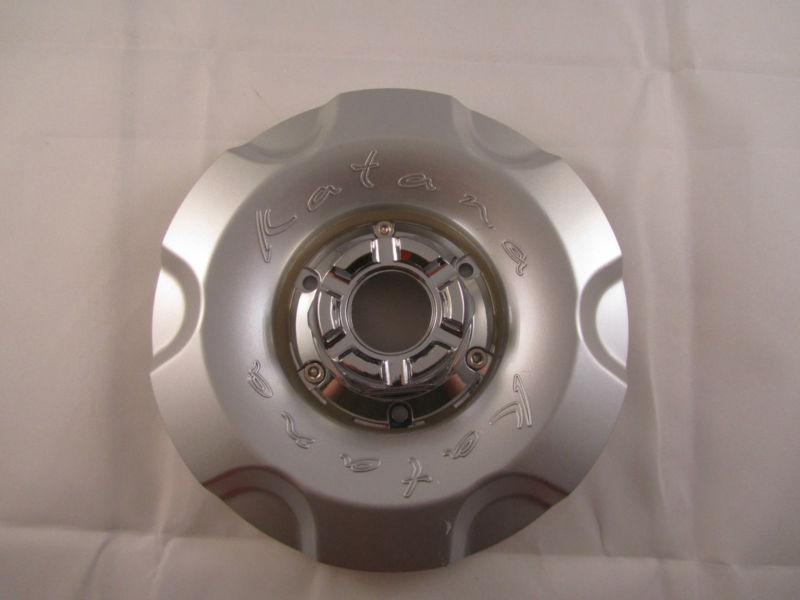 Katana screw in pop in silver center cap 207-17 aftermarket wheel rim 5 7/8" 