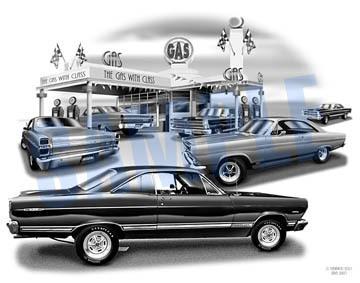 Ford fairlane 66,67 muscle car art print   ** free usa shipping **