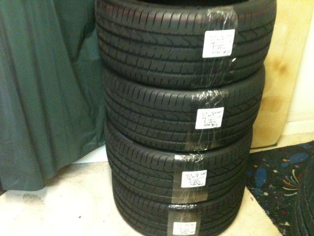 4  275 40  20  pirelli  p  zero zr  take offs  10/32"  date 27 2013  still paint