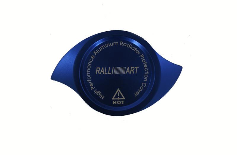 Universal billet aluminum cnc machined radiator cap cover ralliart blue lancer