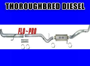  flo pro exhaust system 11-13 duramax lml 4'' downpipe back no muffler #864nm