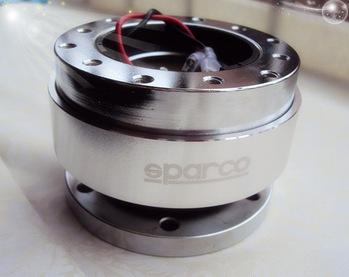 New 6 bolt silver steering wheel quick release hub universal sparco, nrg , momo