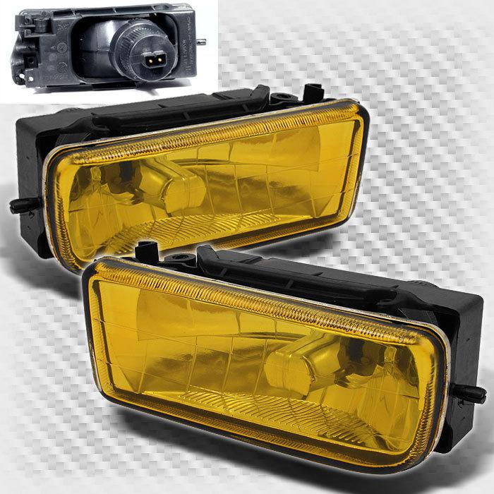 92-98 bmw e36 3-series replacement bumper yellow fog lights lamps pair set