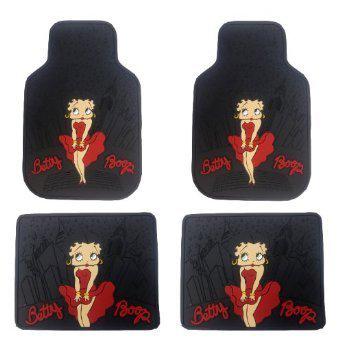 Front & rear seat rubber floor mats - car truck suv - betty boop - nyc skyline