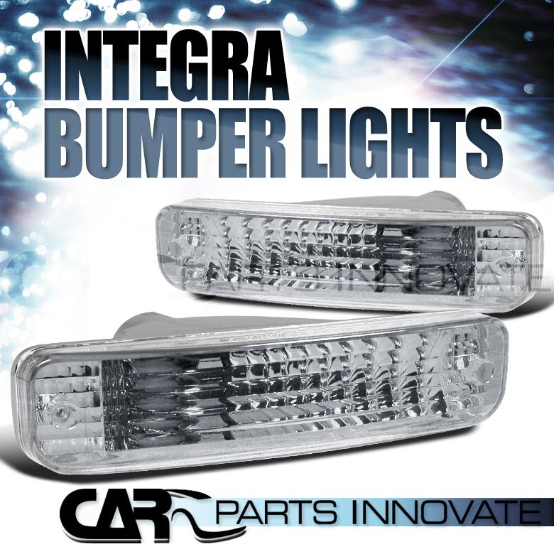 1990-1991 acura integra jdm clear front bumper signal lights lamp