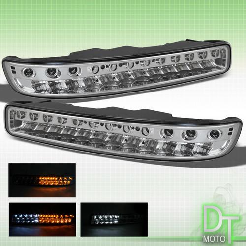 99-06 gmc sierra 00-06 yukon pickup led signal chrome bumper lights left + right