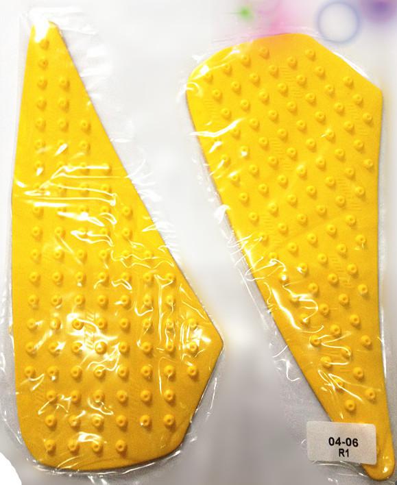 Tank traction side pad gas grip protector yzf r1 2004-2006 yellow new 04 05 06