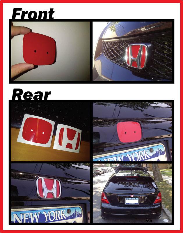 Honda 02 03 04 05 civic si ep3 type-r red h emblems ep oem ctr jdm edm ukdm rare