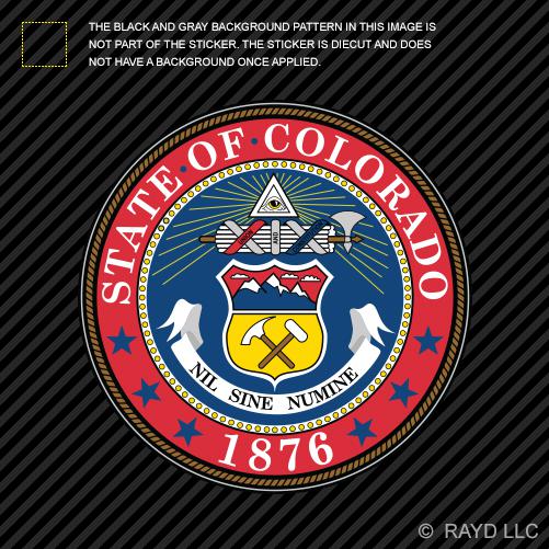 4” colorado state seal sticker decal self adhesive vinyl the centennial state