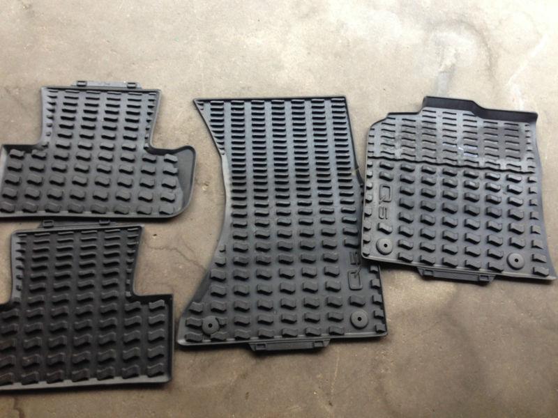 Used audi q5 oem set 4 black rubber front & rear seat floor mats and trunk liner