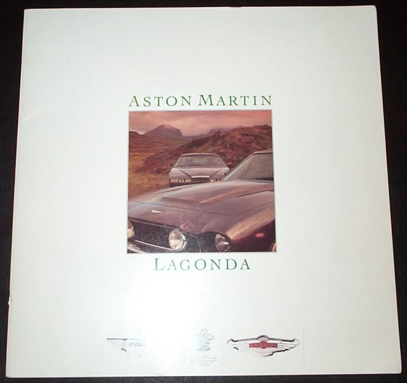 Original aston martin lagonda v8 prestige brochure, booklet, specs sheets 1986