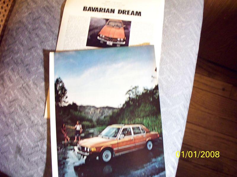 Bmw 530i in rare, orig. 2 pg. 1978 article! great gift for the bmw 530i fan!