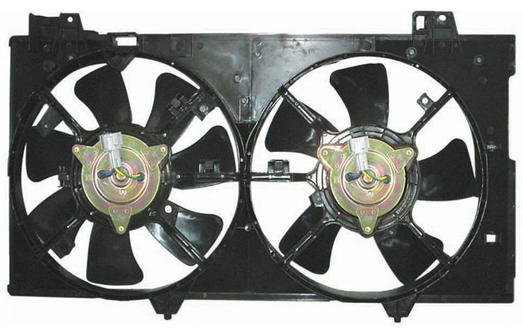 Depo ac condenser radiator cooling fan assy 2003-2008 mazda 6 2.3l l32115025l